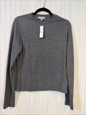 NWT J CREW CAROLYN MERINO WOOL FITTED SWEATER LARGE